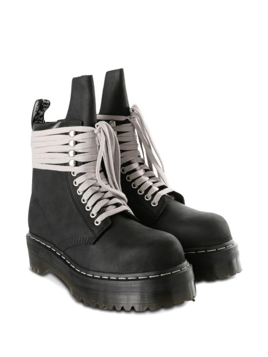 25FW 릭오웬스 X 닥터마틴 쿼드 솔 스틸 토 부츠 DW02E6813 900109 Black - RICK OWENS X DR. MARTENS