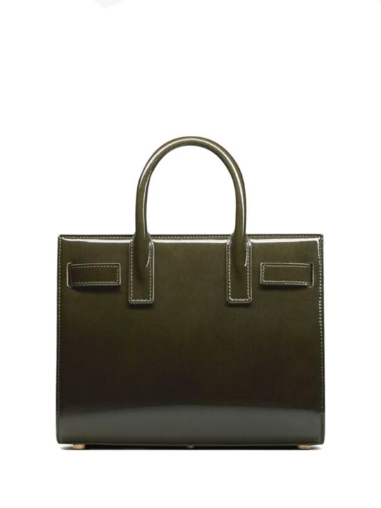 26FW 생로랑 삭 드 주르 나노 페이턴트 레더 마일드 398711 AAD163446 GREEN - SAINT LAURENT