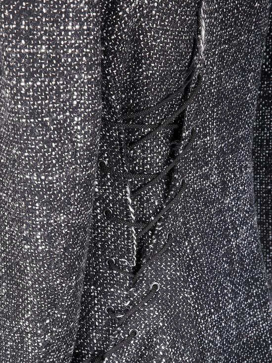 25FW 요지 야마모토 코트 FLC62103 1 BLK X WHT - YOHJI YAMAMOTO