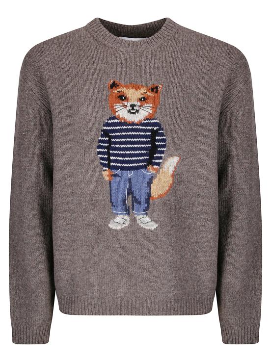 25FW 메종키츠네 스웨터 PM00806KH0002 H170 DARK GREY MELANGE