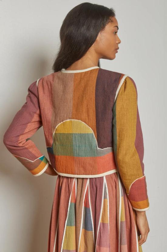  루주타 셰스 자켓 플뢰르 퀼팅 크롭 재킷 - RUJUTA SHETH