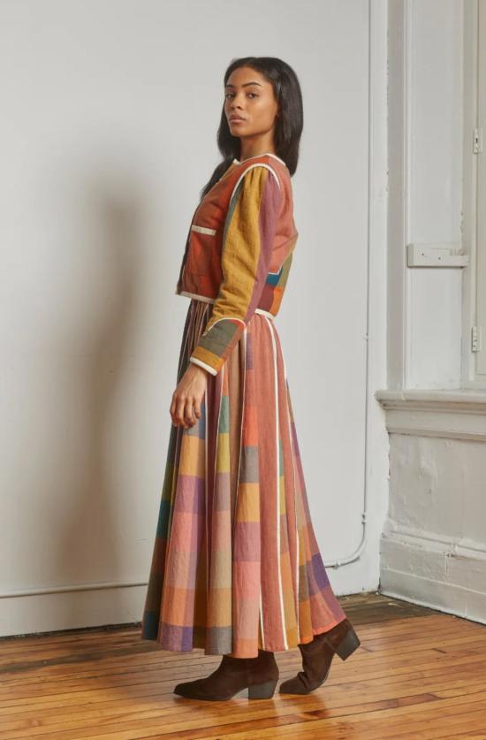  루주타 셰스 자켓 플뢰르 퀼팅 크롭 재킷 - RUJUTA SHETH