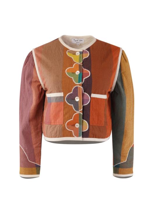  루주타 셰스 자켓 플뢰르 퀼팅 크롭 재킷 - RUJUTA SHETH