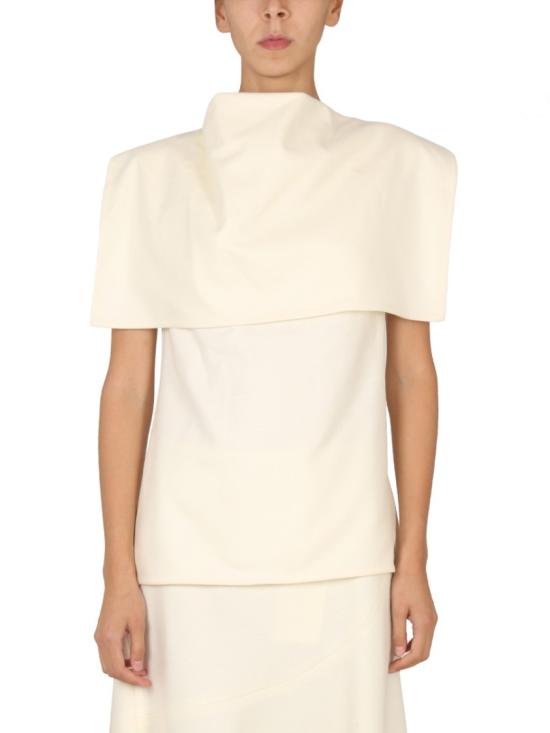  질샌더 반팔 티셔츠 J03FB0006 J40063106 Neutrals