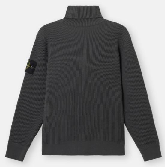 25FW 스톤 아일랜드 5100052 풀 립 RWS 울 터틀넥 스웨터  K2S155100052S00C2 V0062 LEADGREY - STONE ISLAND