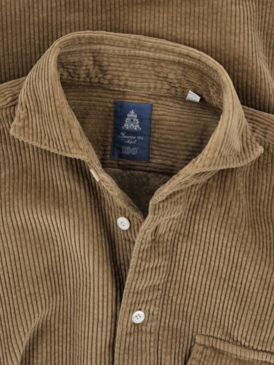 25FW 피나모레 긴팔 셔츠 A5062G SALINAT ACHILLE191 Brown - FINAMORE