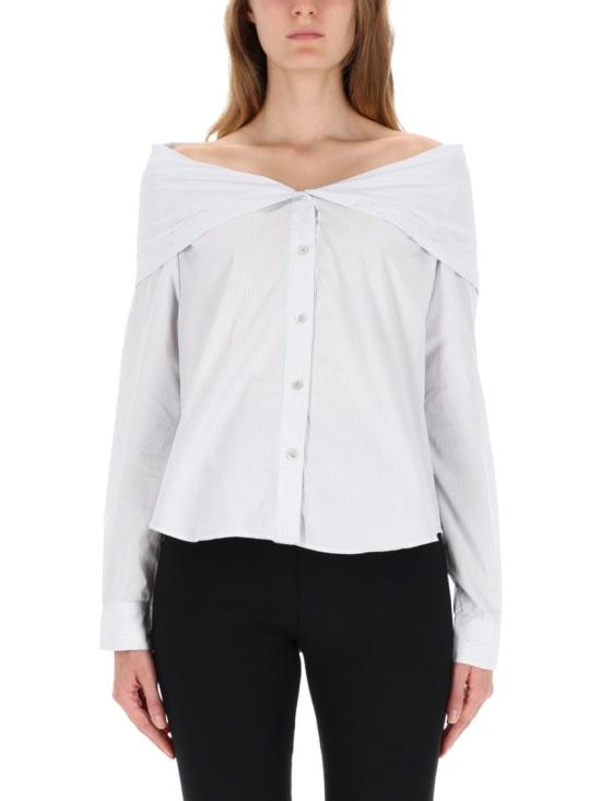 25FW 아워레가시 탑 W4252KD DINERPINSTRIPESUPERPOPLIN White