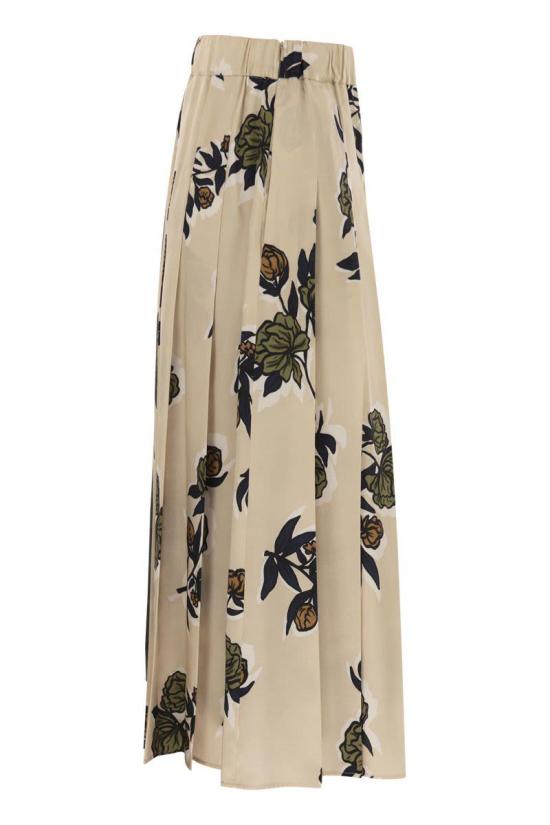 25FW 위켄드막스마라 ETRA 에트라 플리츠 롱스커트 2525106012600 001 Beige - WEEKEND MAX MARA