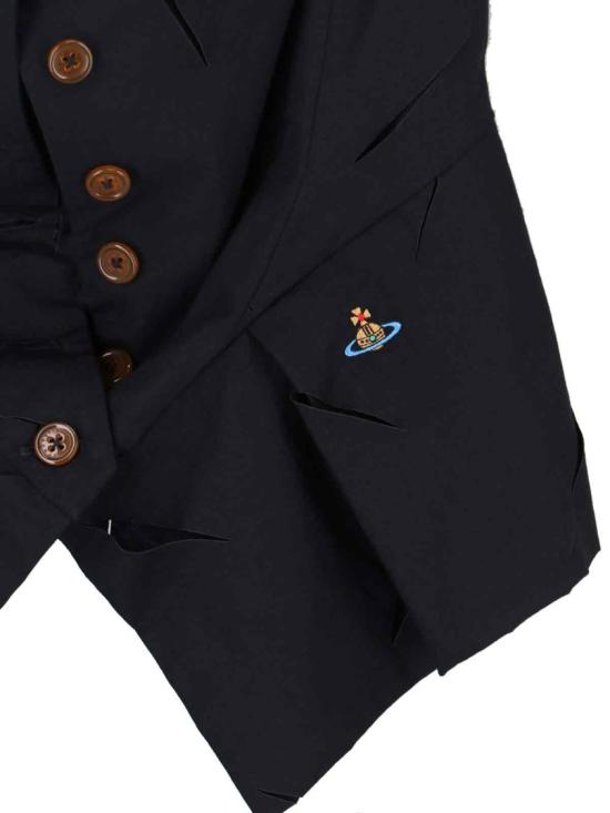 25FW 비비안웨스트우드 민소매 티셔츠 15050012 W018TN401 Black - VIVIENNE WESTWOOD