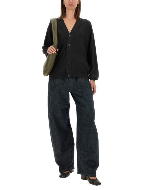 25FW 르메르 릴렉스드 트위스트 가디건 TO1082 LK087BK966 Black - LEMAIRE