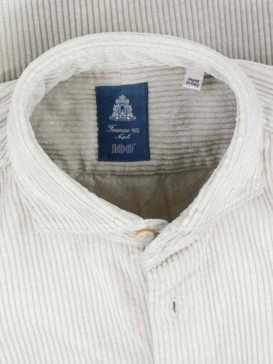 25FW 피나모레 긴팔 셔츠 A5062G SALINAT ACHILLE185 Grey - FINAMORE