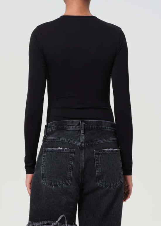  에이골디 바디수트 티셔츠 아골드 아우라 롱슬리브 바디수트 - AGOLDE