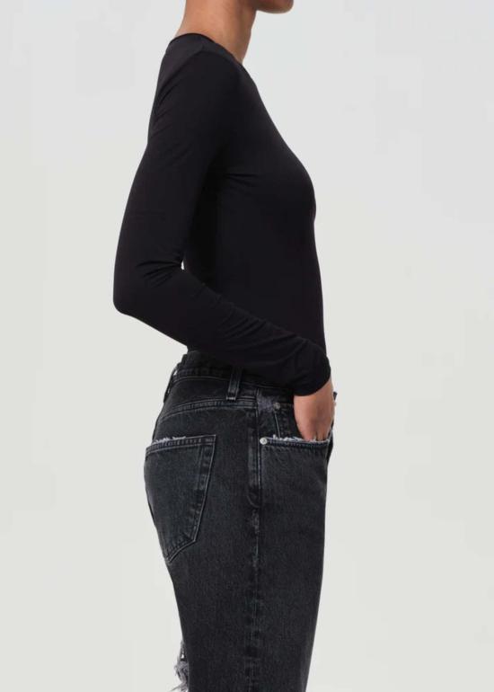  에이골디 바디수트 티셔츠 아골드 아우라 롱슬리브 바디수트 - AGOLDE