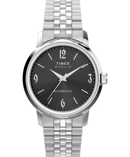  타이맥스 손목시계 Timex Marlin 오토매틱 40mm 가죽 스트랩 시계