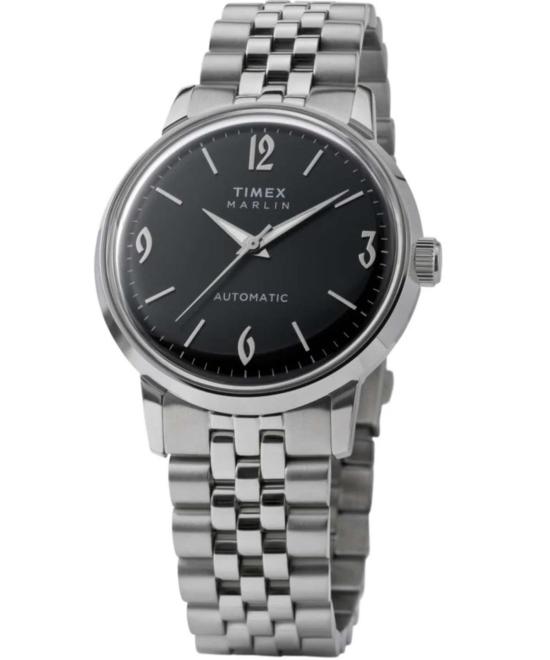  타이맥스 손목시계 Timex Marlin 오토매틱 40mm 가죽 스트랩 시계 - TIMEX