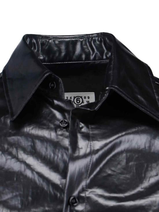 25FW MM6 메종마르지엘라 긴팔 셔츠 SH2DT0035 M35617900 Black - MM6 MAISON MARGIELA