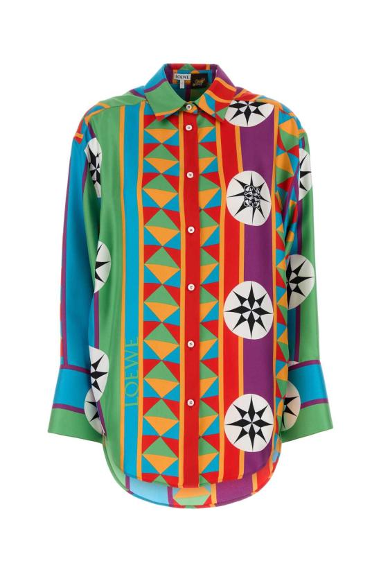 25SS 로에베 블라우스 S616Y05X49 MULTICOLOR Printed