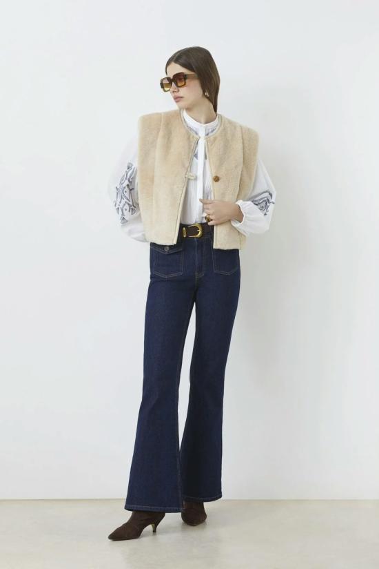  선쿠 베스트 디에고 인조 모피 조끼 - SUNCOO