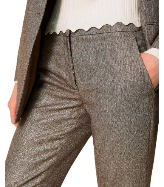 25FW 트윈셋 스트레이트 팬츠 252TT2161 12864 38 Beige - TWINSET