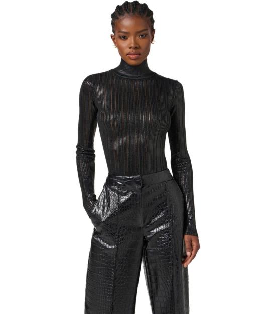 25FW 엘리자베타프랜치 긴팔 티셔츠 MK17Q58E2 110 40 Black - ELISABETTA FRANCHI