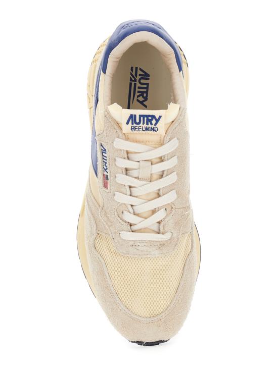 26SS 오트리 릴윈드 로우 나일론 스웨이드 스니커즈 WWLMUT27ECRUENSBLUE Grey - AUTRY