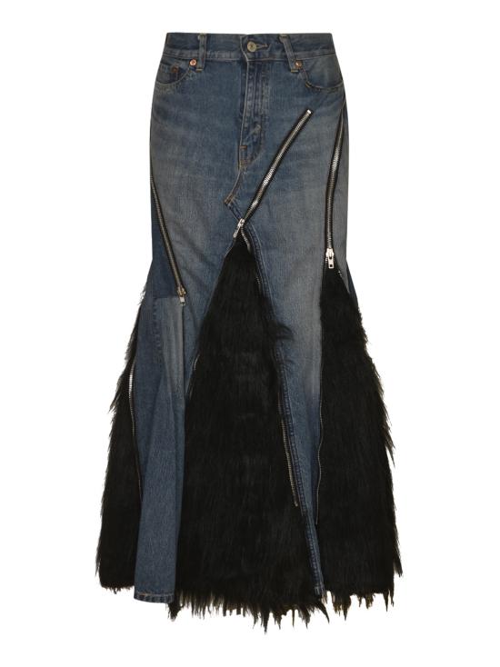 25FW 와타나베 준야 미디 스커트 JP S201 INDIGO Blue