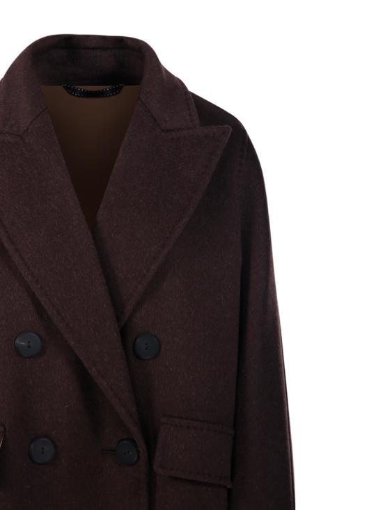 25FW 막스마라 더블 브레스티드 울 코트 2521016105600 001 MARRONE - MAX MARA