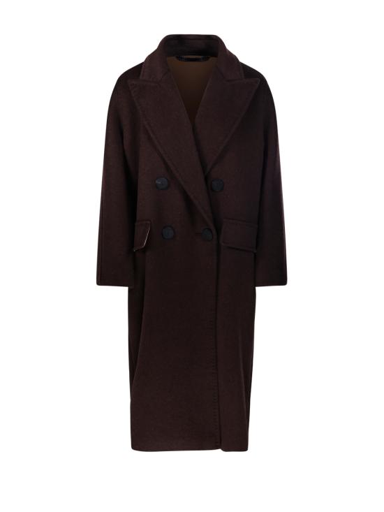 25FW 막스마라 더블 브레스티드 울 코트 2521016105600 001 MARRONE