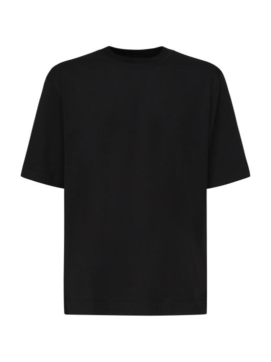 25FW 에르메네질도제냐 반팔 티셔츠 UF366A9 F734K09001 Black