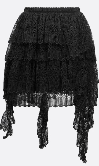 25FW 디올 스커트 554J07A7043 9000 Noir