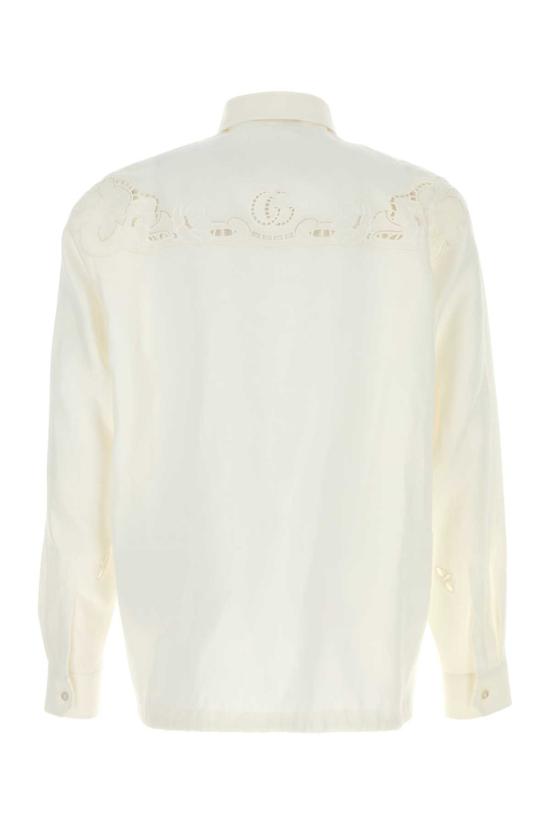 25FW 구찌 포켓 리넨 폴로 셔츠 833862Z7ARF 9011 White - GUCCI