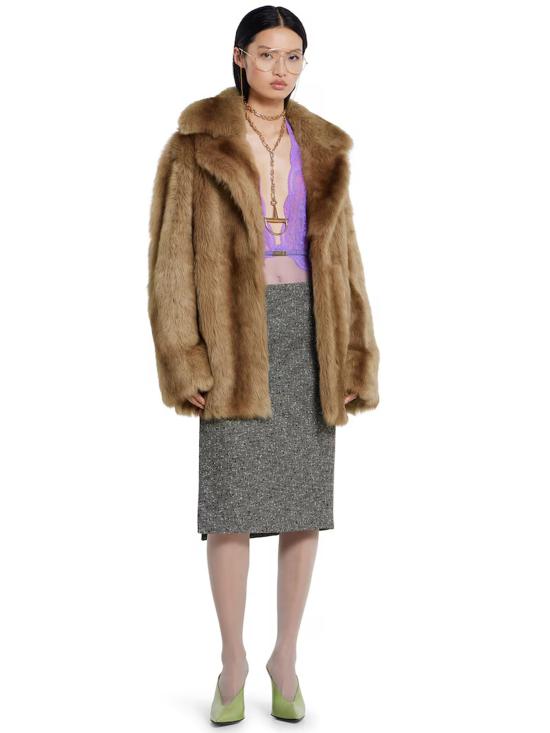 25FW 구찌 씨드 울 스커트 846316ZAT2D 9024 Grey - GUCCI