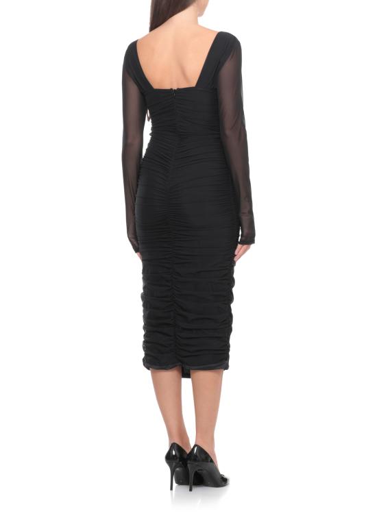 25FW 마 데 마가리타스 미디 원피스 MMABW01350 PTTN0045NERO Black - MAR DE MARGARITAS