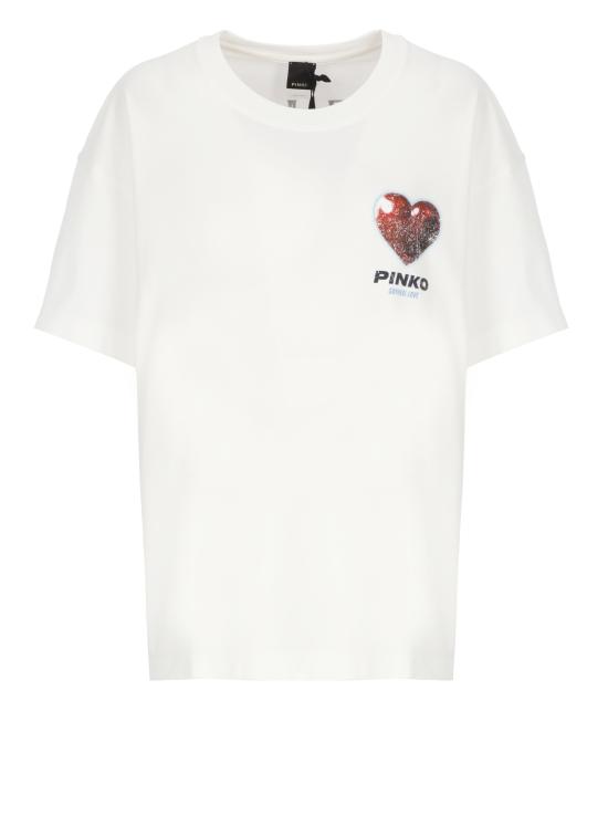 25FW 핑코 반팔 티셔츠 105538 A2TJZ05 White