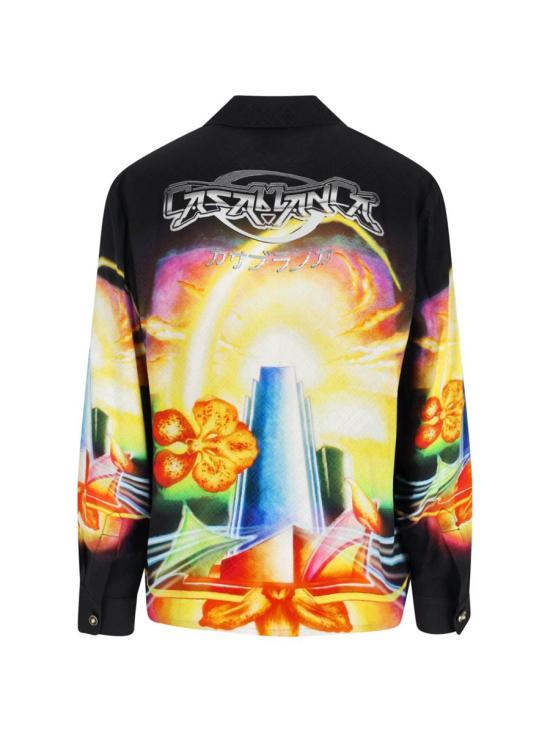 25FW 카사블랑카 긴팔 셔츠 U AW25 SH 006 04 MORCHID SKYLINE MULTICOLOUR - CASABLANCA