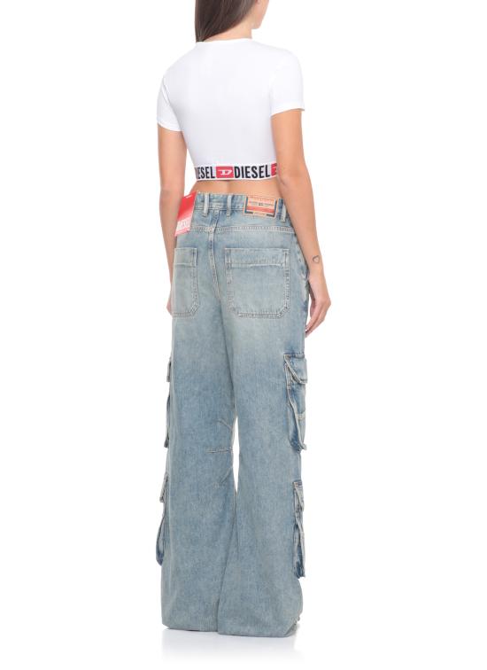 25FW 디젤 반팔 티셔츠 A18273 0NJAP100 White - DIESEL