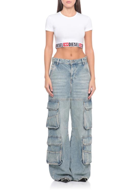 25FW 디젤 반팔 티셔츠 A18273 0NJAP100 White - DIESEL