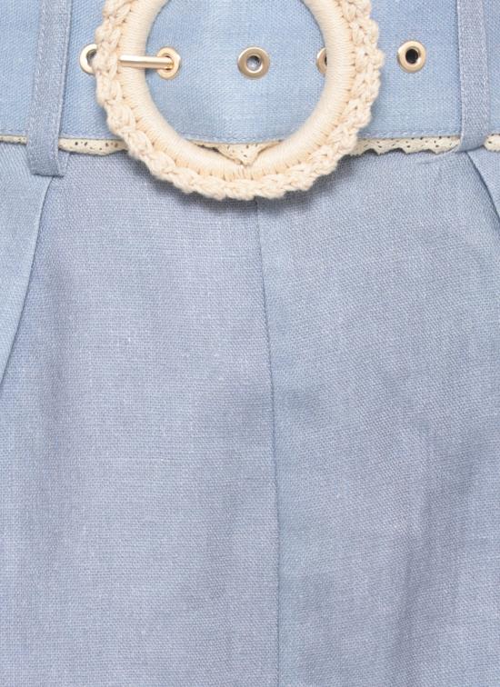 25FW 짐머만 숏팬츠 3558ASS255 TLBLBTFLO Light Blue - ZIMMERMANN