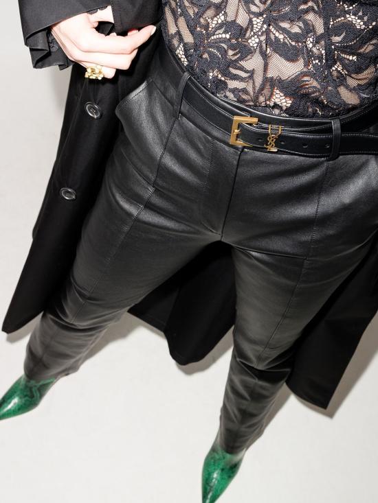 25FW 생로랑 벨트 634437 BOO0W1000 BLACK - SAINT LAURENT