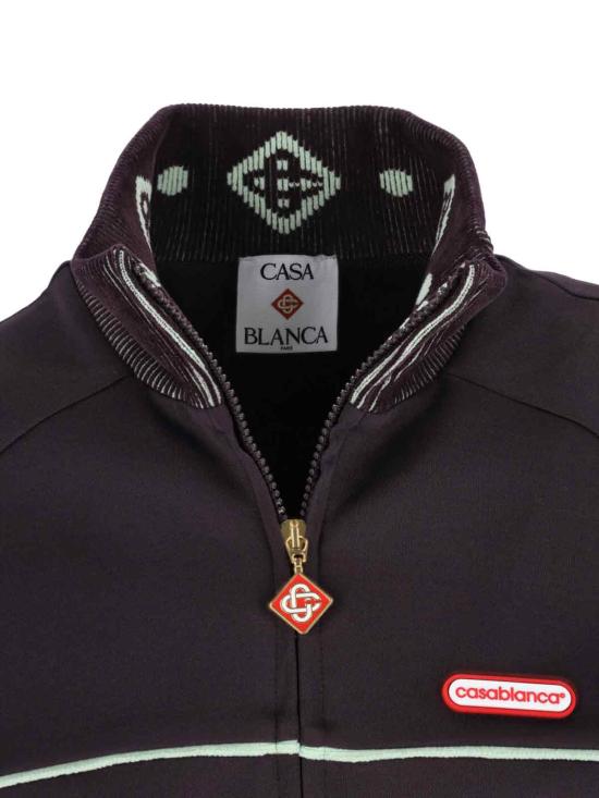 25FW 카사블랑카 긴팔 티셔츠 M AW25 JTP 422 01 AUBERGINE Violet - CASABLANCA