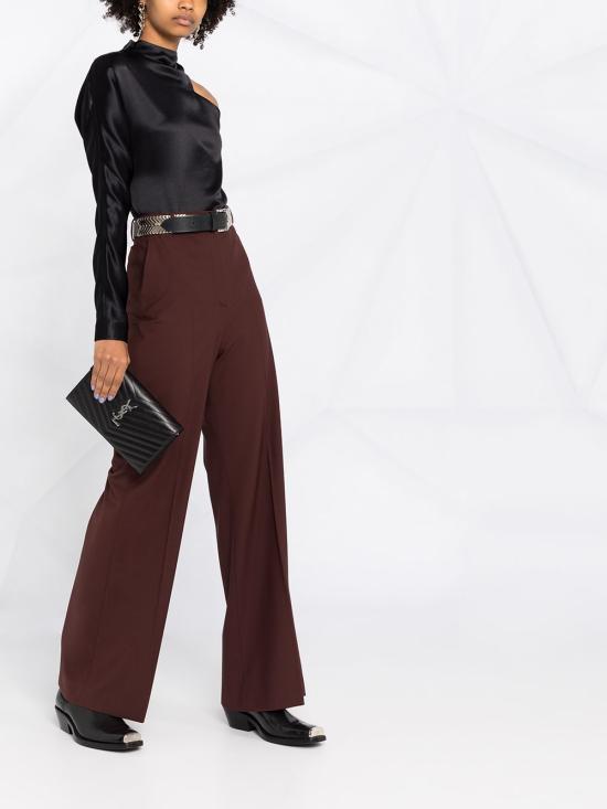 25SS 생로랑 그랑 드 뿌드르 엠보스드 레더 카산드라 마틀라세 체인 지갑 377828 BOW021000 Black - SAINT LAURENT