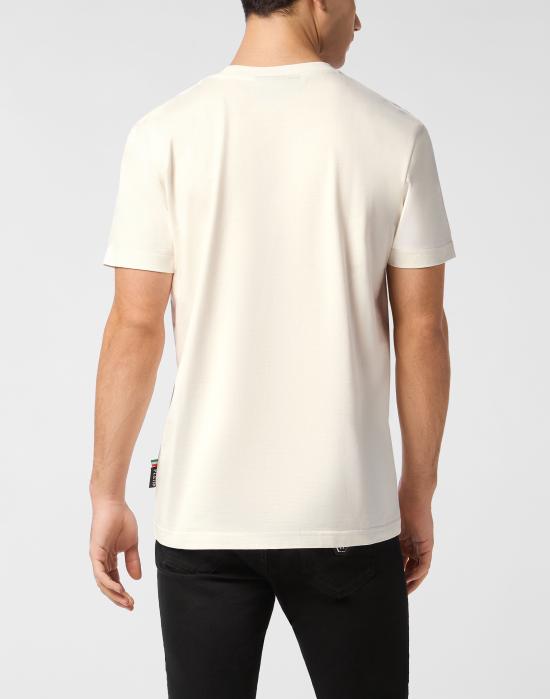 25FW 필립 플레인 반팔 티셔츠 MTK8530 PJY002N 01OF Beige - PHILIPP PLEIN