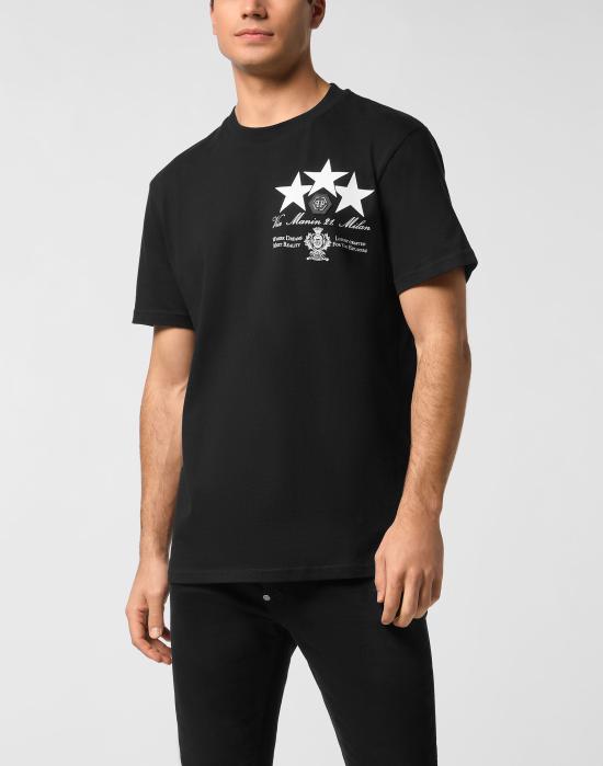 25FW 필립 플레인 반팔 티셔츠 MTK8478 PJY002N Black - PHILIPP PLEIN