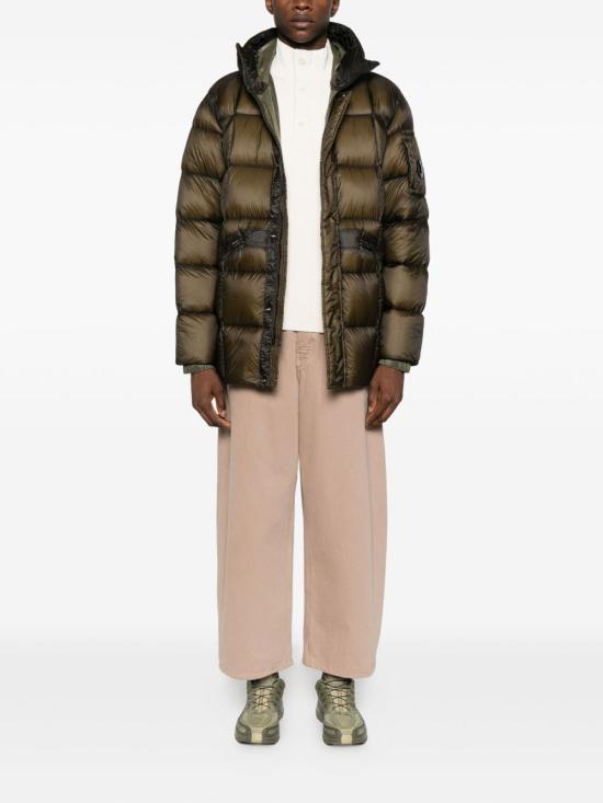 25FW 씨피 컴퍼니 DD쉘 롱 후디드 다운 자켓 19CMOW182A110416A683 IVY GREEN DOM - C.P. COMPANY