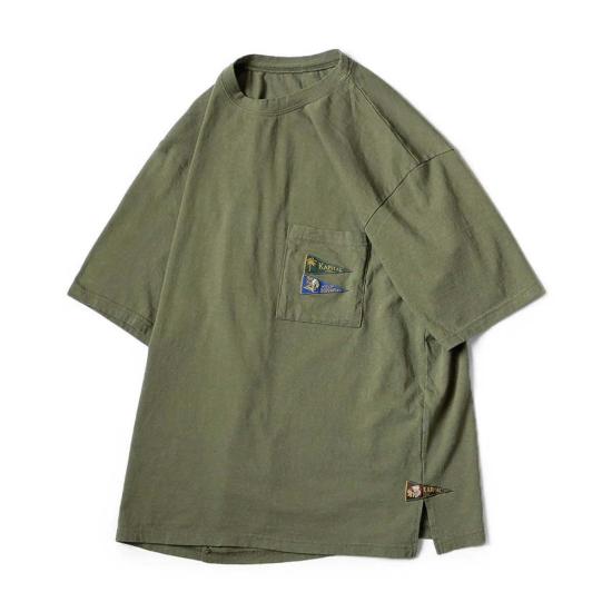  캐피탈 반팔 티셔츠 카피탈 20/저지 페넌트 티셔츠(3개 플래그) - KAPITAL