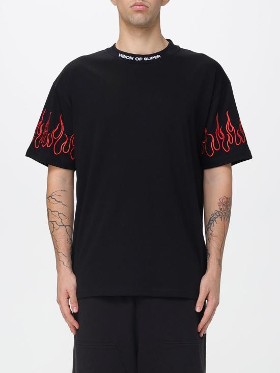 25FW 비전오브슈퍼 반팔 티셔츠 VS024TE BLACK RED Black