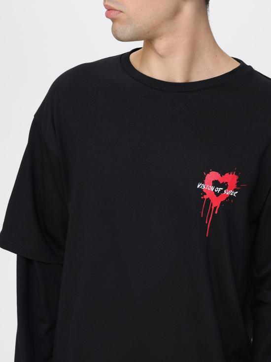 25FW 비전오브슈퍼 반팔 티셔츠 VS020TD Black - VISION OF SUPER
