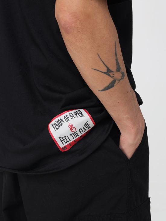 25FW 비전오브슈퍼 반팔 티셔츠 VS004TE Black - VISION OF SUPER