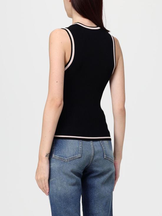 25FW 모스키노 민소매 티셔츠 08808201 1555 Black - MOSCHINO