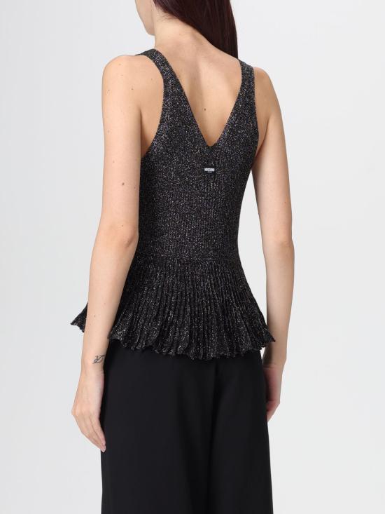 25FW 모스키노 민소매 티셔츠 08828205 1555 Black - MOSCHINO